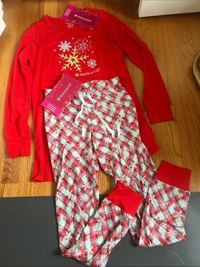 NEW American Girl Women’s S (4/6) Holiday Dreams retired Snowflake Pajama Set